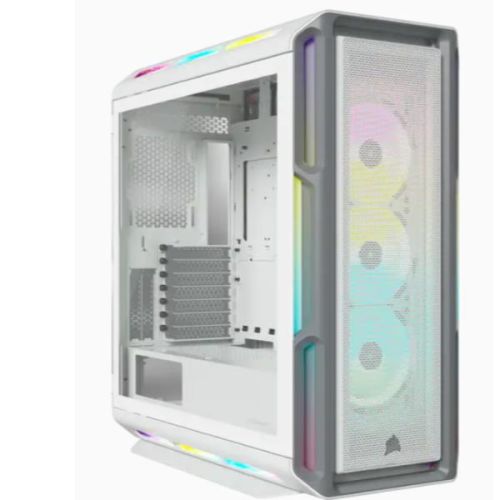 Corsair iCUE 5000T RGB Tempered Glass Mid-Tower ATX PC Case   White