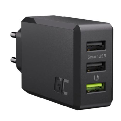 Green Cell Caricabatterie Green Cell GC ChargeSource 3 3xUSB 30W con tecnologia di ricarica rapida Ultra Charge e Smart Charge