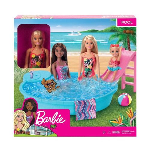 Mattel Barbie Piscina WDoll Blonde