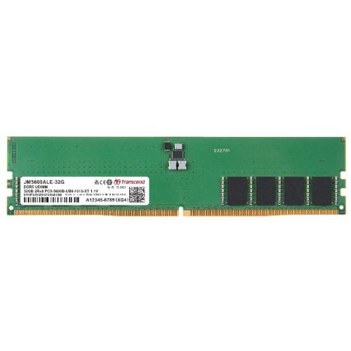 Transcend JM5600ALE-32G - DRAM DDR5 U-DIMM 5600MHz da 32GB, 2Rx8 2Gx8 CL46 1.1V