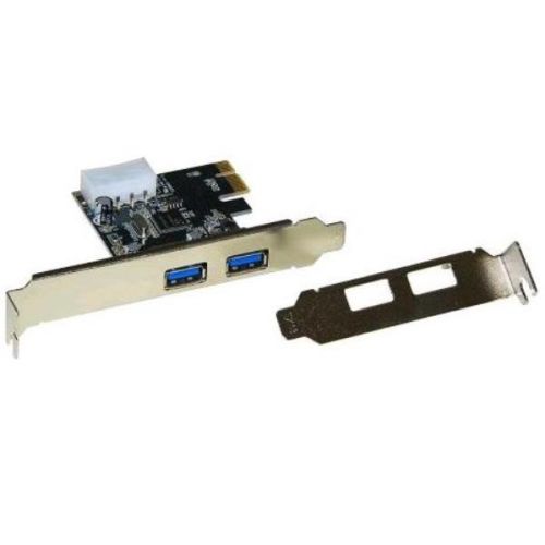 Nilox PCI Express 2 Porta USB 3.0 con Staffa Normale e Staffa Low Profile