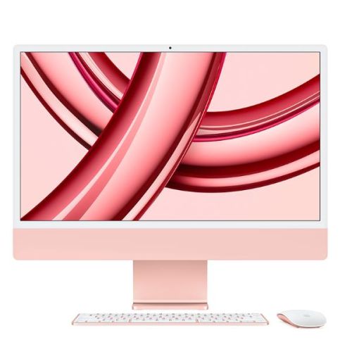 Apple iMac 24" con display Retina 4,5K: Chip Apple M3 con CPU 8-core e GPU 8-core, 256GB SSD - Rosa