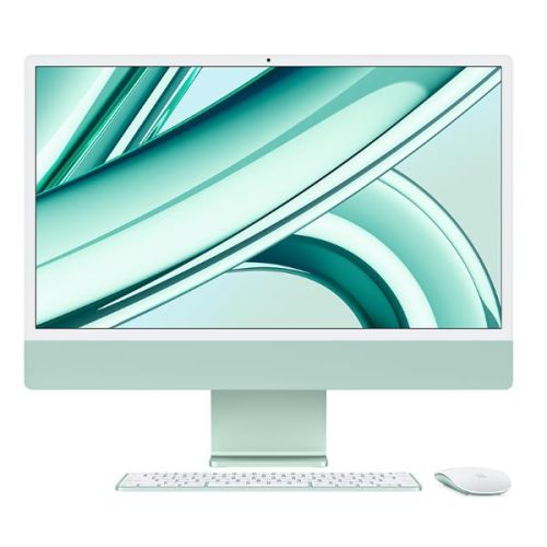 Apple iMac 24" con display Retina 4,5K: Chip Apple M3 con CPU 8-core e GPU 10-core, 256GB SSD - Verde