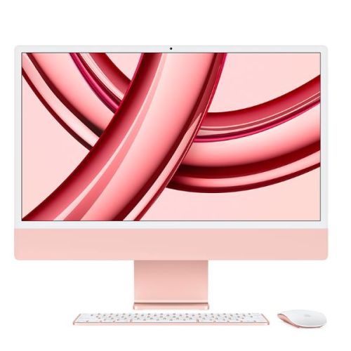 Apple iMac 24" con display Retina 4,5K: Chip Apple M3 con CPU 8-core e GPU 10-core, 512GB SSD - Rosa