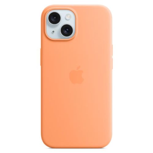 Apple Custodia MagSafe in silicone per iPhone 15 - Aranciata