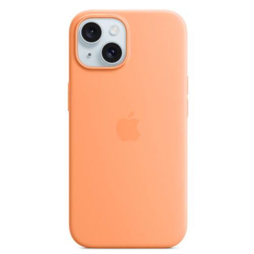 Apple Custodia MagSafe in silicone per iPhone 15 Plus - Aranciata