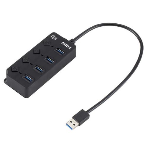 Nilox HUB 4 PORTE USB 3.0 CON SWITCH