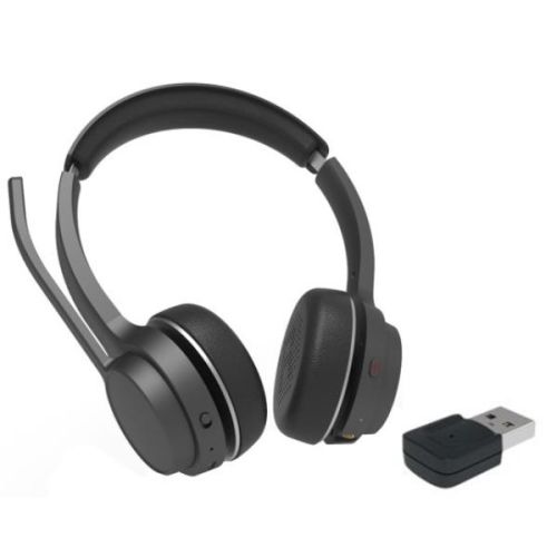 Conceptronic CUFFIE STEREO BLUETOOTH 5.3 con Adattore Bluetooth - Microfono con tasto Mute, Noise cancelling