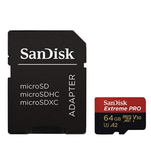 Sandisk EXTREME PRO MICROSDXC 64GB+SD ADAP