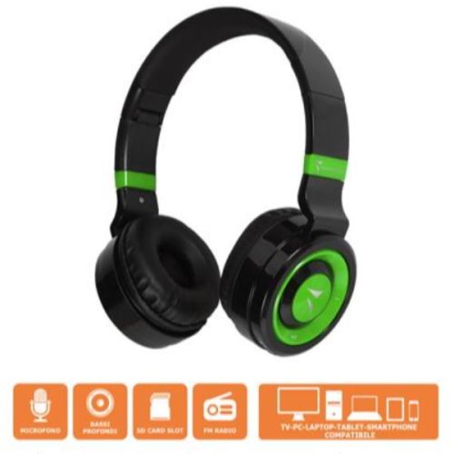 Prodotti Bulk TECHMADE CUFFIE WIRELESS CON MICROFONO GREEN