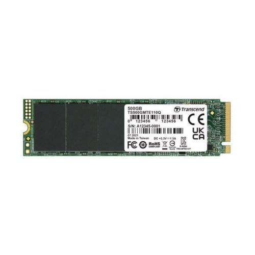 Transcend TS500GMTE110Q - SSD M.2 2280 da 500GB, PCIe Gen3x4, NVMe, QLC, senza DRAM