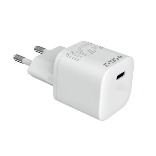 Celly UCTC1USBC25W - Ultra Compact Wall Charger 25W [ULTRA COMPACT]