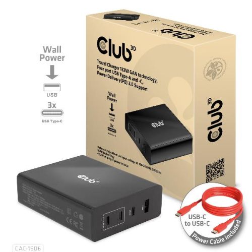 Club3D Travel Charger 132W
