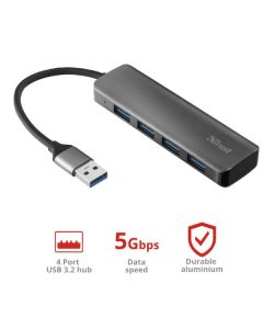 Trust Halyx Aluminium 4-Port USB 3.2 Hub