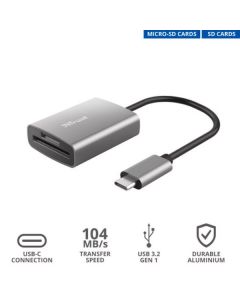 Trust DALYX CARDREADER ULTRAVELOCE USB-C - ALLUMINIO