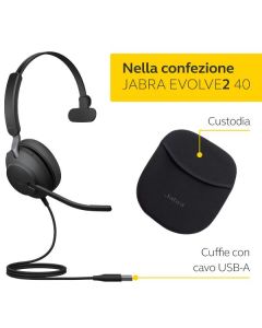 Jabra 24189-899-999 - JABRA EVOLVE2 40 USB-A MS MONO SE