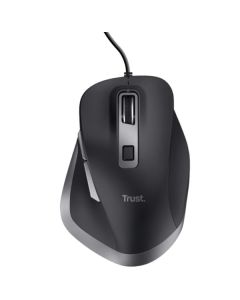 Trust FYDA MOUSE A FILO - FYDA MOUSE CON FILO 5000dpi - 52% PLASTICA RICICLATA - NERO