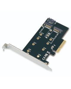 Conceptronic ADATTATORI PCIe 2-in-1 M.2 SSD SATA NVMe