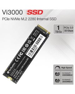 Verbatim Vi3000 Internal PCIe NVMe M.2 SSD 1TB