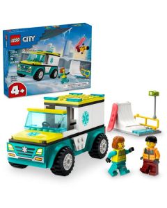 Lego Ambulanza di emergenza e snowboarder