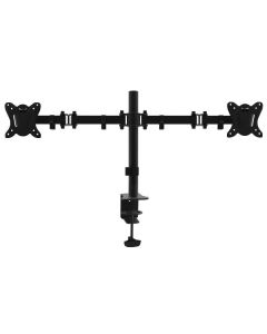 EQUIP EQUIP - STAFFA DOPPIO MONITOR 13"-27" PAN & TILT ARTICOLATA DA SCRIVANIA, 360°