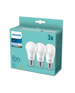 Philips PHILIPS-LAMPADA LED A GOCCIA LUCE BIANCA FREDDA 100W CONF X3