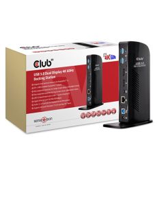 Club3D CSV 1460 USB 3.0 Dual Display 4 K 60 Hz docking station nero