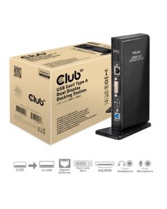 Club3D USB Gen1 Type A Dual Display Docking Station