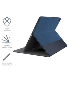 Cygnett Custodia TekView con porta Apple pencil per iPad 10.2 ' - Navy/Blu