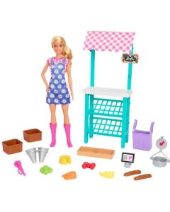 Mattel Barbie® Mercato Frutta e Verdura Playset con bambola bionda