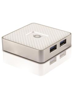Conceptronic HUB USB 3.0 4-PORTE con alimentatore - Bianco