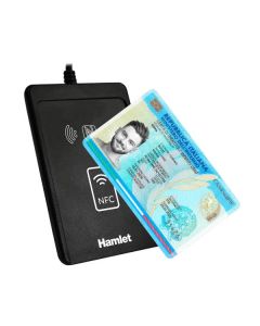 Hamlet Lettore Contactless NFC per Carta Identità CIE 3.0, Tessera Sanitaria, CNS