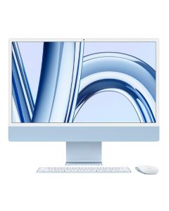 Apple iMac 24" con display Retina 4,5K: Chip Apple M3 con CPU 8-core e GPU 10-core, 256GB SSD - Azzurro