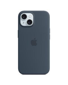 Apple Custodia MagSafe in silicone per iPhone 15 Plus - Blu tempesta