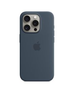 Apple Custodia MagSafe in silicone per iPhone 15 Pro Max - Blu tempesta