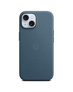 Apple Custodia MagSafe in tessuto FineWoven per iPhone 15 - Blu Pacifico