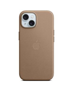 Apple Custodia MagSafe in tessuto FineWoven per iPhone 15 Plus - Grigio talpa