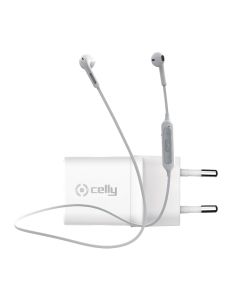 Celly NEWGENKIT - Power Delivery Charger 20W+Bluetooth Earphones