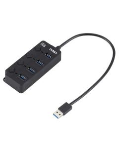 Nilox HUB 4 PORTE USB 3.0 CON SWITCH