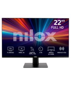 Nilox Monitor da 22", FullHD, VA, HDMI, VGA e 5ms