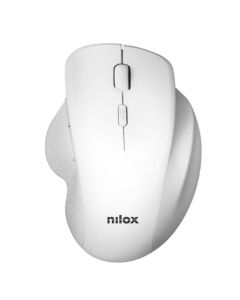 Nilox Mouse ergonomico wireless 3200 DPI, 2.4G, Bianco - Nilox