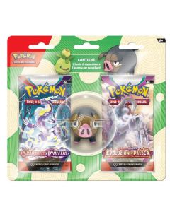 Pokemon Pokémon - Blister 2 Bustine + 1 Action Figure