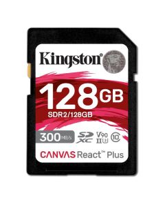 Kingston SD 128GB Canvas React Plus SDXC UHS-II 300R/260W U3 V90 Full HD/4K/8K
