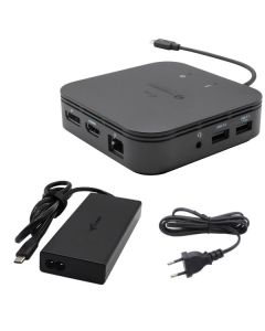 I-Tec Thunderbolt 3 Travel Dock Dual 4K Display with Power Delivery 60W + i-tec Universal Charger 77 W