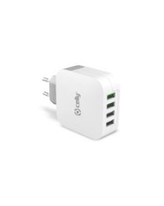 Celly TC4USBTURBO - 4 USB-A Wall Charger 22.5W [TURBO]