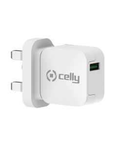 Celly TCUSBTURBO - USB-A Wall Charger 12W UK plug [TURBO]