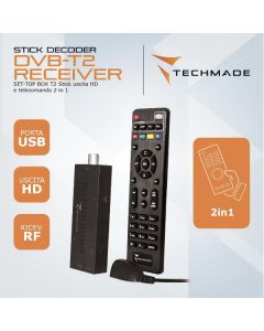 Prodotti Bulk TECHMADE STICK DECODER DVB-T2 RECEIVER CON USCITA HD