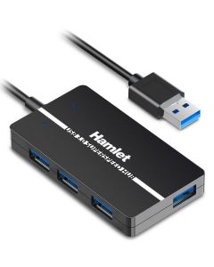 Hamlet XHUB-04U3 - HUB 3.0 4 Porte Slim Autoalimentato